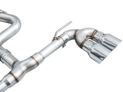 AWE - Track Edition Cat-Back Exhaust System - Chrome Silver Tips
