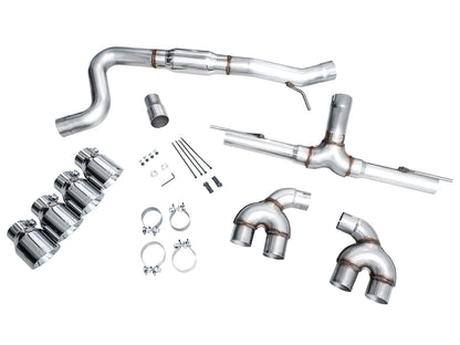 AWE - Track Edition Cat-Back Exhaust System - Chrome Silver Tips