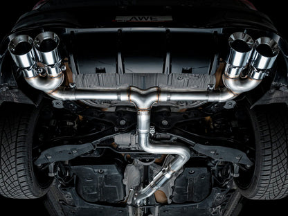 AWE - Track Edition Cat-Back Exhaust System - Chrome Silver Tips