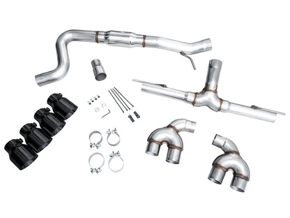 AWE - Track Edition Cat-Back Exhaust System - Diamond Black Tips