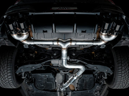 AWE - Track Edition Cat-Back Exhaust System - Diamond Black Tips
