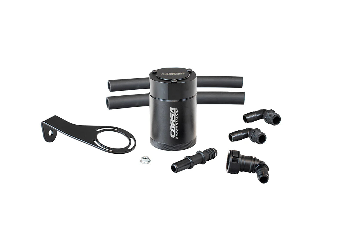 Corsa - Aluminum Oil Catch Can w/ Bracket - 2021-2024 Ford Bronco 2.3L Turbo