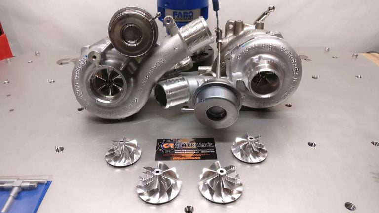 2020-2024 Ford Explorer ST 3.0L Stage 4 46/45mm CR 8 Blade Turbine Upgrade Turbo Set – Send In