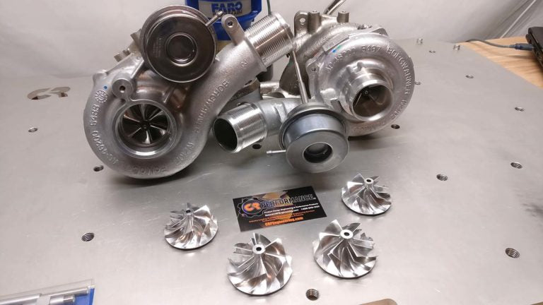 2020-2024 Ford Explorer ST 3.0L Stage 4 46/45mm CR 8 Blade Turbine Upgrade Turbo Set – Send In