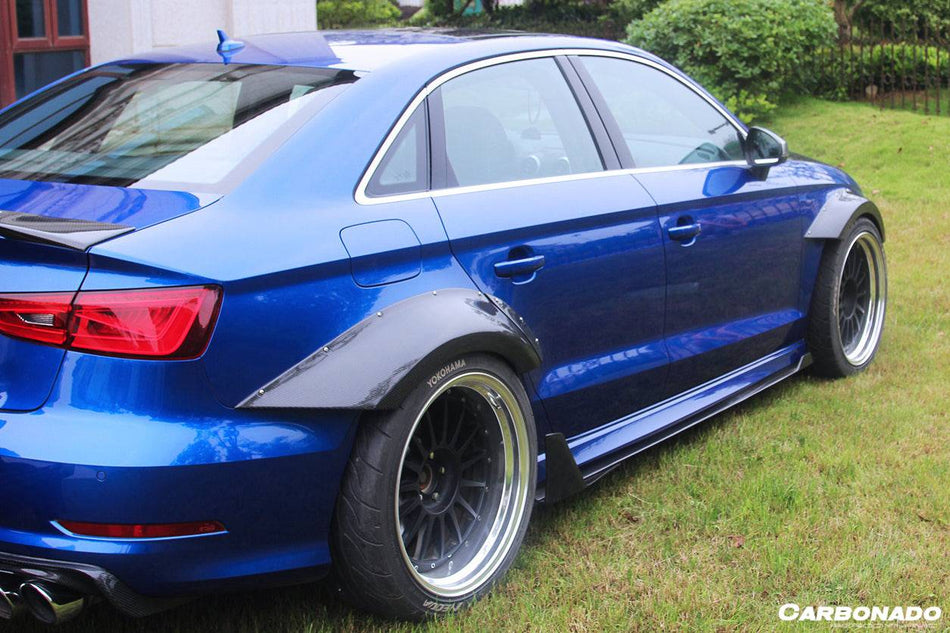 Carbonado - RT Style Carbon Fiber Trunk Spoiler - 2013-2020 Audi S3/ A3 /RS3 Sedan
