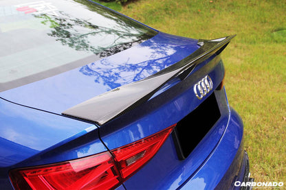 Carbonado - RT Style Carbon Fiber Trunk Spoiler - 2013-2020 Audi S3/ A3 /RS3 Sedan
