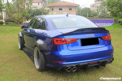 Carbonado - RT Style Carbon Fiber Trunk Spoiler - 2013-2020 Audi S3/ A3 /RS3 Sedan