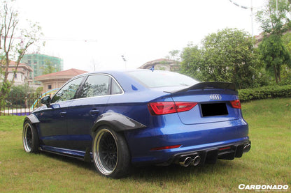 Carbonado - RT Style Carbon Fiber Trunk Spoiler - 2013-2020 Audi S3/ A3 /RS3 Sedan