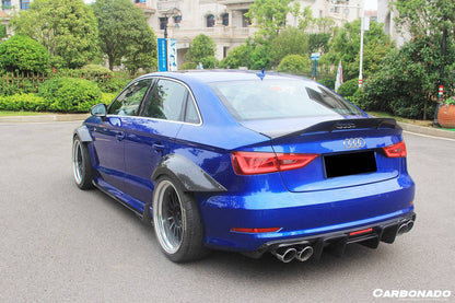 Carbonado - RT Style Carbon Fiber Trunk Spoiler - 2013-2020 Audi S3/ A3 /RS3 Sedan