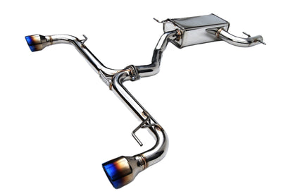 Invidia - Q300 Series Cat-Back Exhaust System - Rolled Titanium Tips