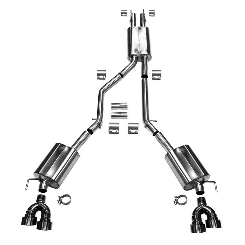 Thermal 2.5" Downpipe Back Exhaust - Black Coated Tips - 2020+ Explorer ST