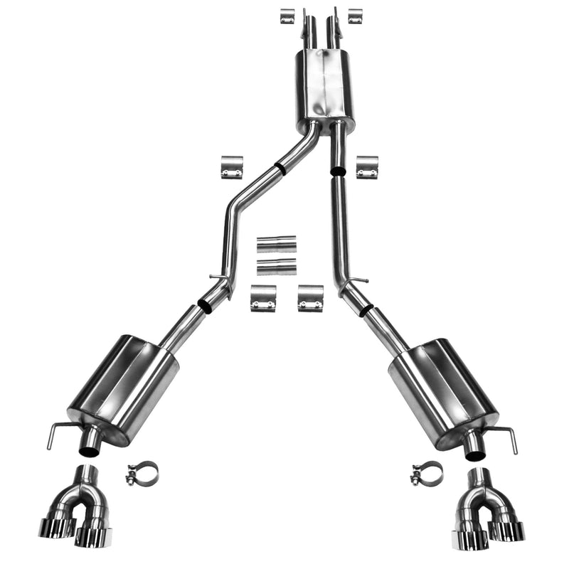 Thermal 3" Downpipe Back Exhaust - W/ NEW VERSION TIP Polished Tips - 2020+ Explorer ST