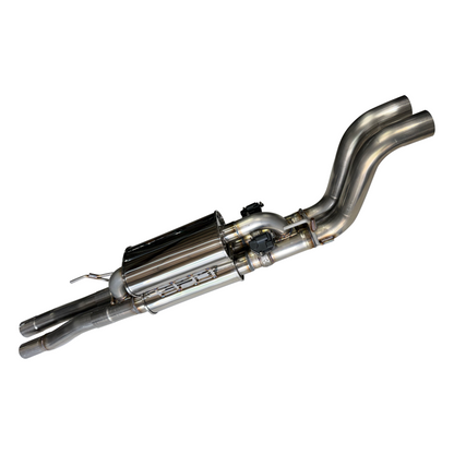 2021 - 2026 Ford 3.5L Gen3 Raptor and Raptor R Valved HX Series Muffler Upgrade (Resonator Replacement: SPD Equal Length Trombone)