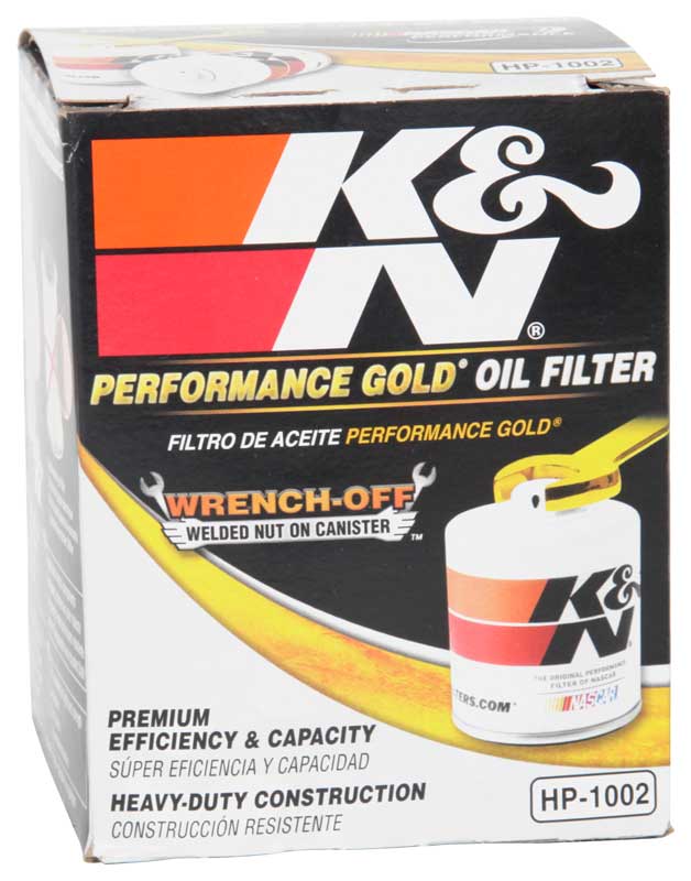K&N HP-1002 - Premium Wrench-Off Oil Filter (3" OD x 3.75" H)