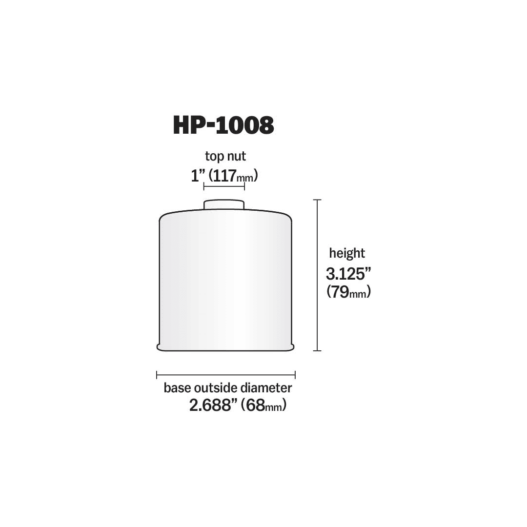 K&N HP-1008 - Premium Wrench-Off Oil Filter (2.688" OD x 2.875" H)