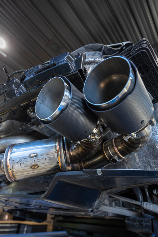 MBRP - T304 STAINLESS STEEL 3" CAT-BACK QUAD CF TIPS - 2020-2024 CHEVROLET CORVETTE C8 6.2L
