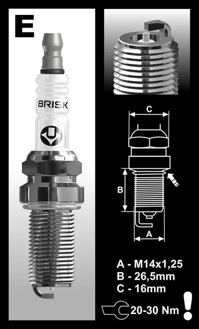 Brisk - Racing Spark Plugs 5cyl (Set of 5) - 2017-2020 AUdi RS3; 2018-2023 Audi TT RS