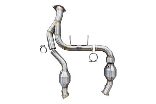 CVF Stainless Steel Catted Downpipes - 2021-2025 Ford F-150 3.5L engines (non-Raptor)