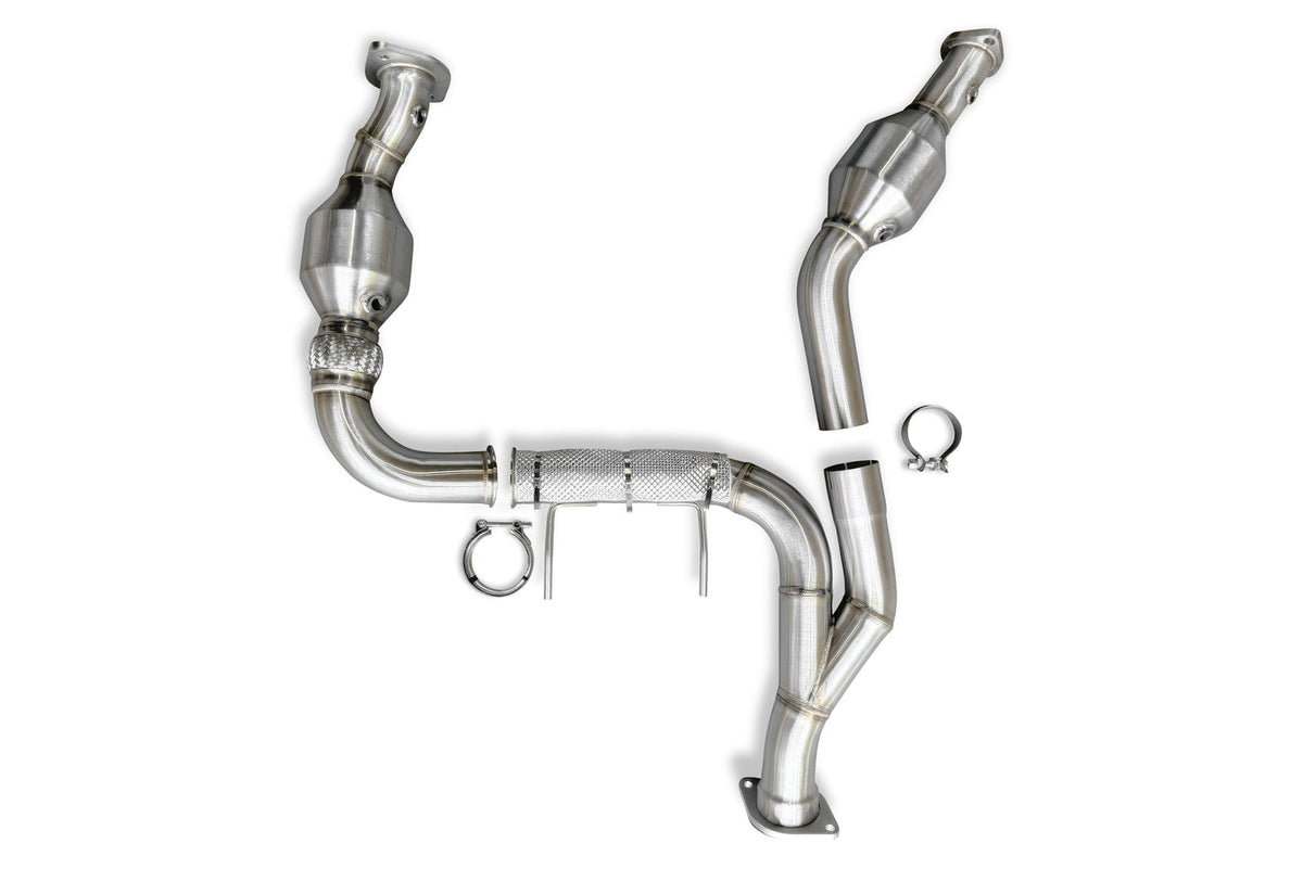 CVF - Stainless Steel Catted Downpipes - 2024 - 2025 F-150 3.5L EcoBoost (non-Raptor)