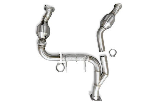 CVF - Stainless Steel Catted Downpipes - 2024 - 2025 F-150 3.5L EcoBoost (non-Raptor)