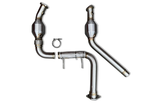 CVF Stainless Steel Downpipes - 2021+ F150 Raptor 3.5 Ecoboost