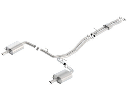 Borla - Dual Split Rear Exit SS S-Type CB Exhaust (No Tips) - 2016-2017 Explorer Sport 3.5L EcoBoost
