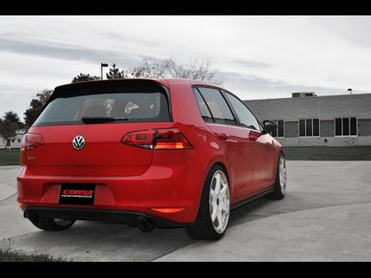Corsa 14834 - Sport 3" Cat-Back with 4" Single Tips - 2014-2018 VW Golf GTI Mk7 2.0T